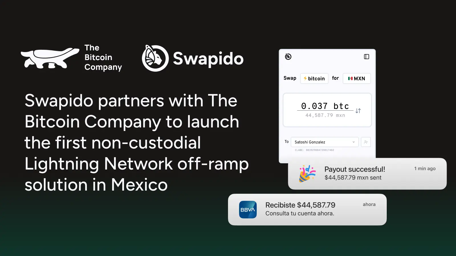 Swapido and The Bitcoin Company Partnership